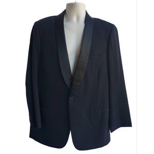 Vintage YL Changs Chinese Tailor AH Kong Japan Mens Black Tuxedo Jacket L 40R